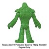 Fisher-Price Replacement Part Imaginext Playset Inspired by DC Superfriends Holiday Theme HML59 ~ Replacement Poseable Swamp Thing Monster Figure, Green with Christmas Holiday Lights Around Chest