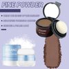 Fusang 2PCS Dry Shampoo Powder & Hairline Powder Set,Mattifying Refreshing Dry Shampoo Hairline Cover Up Powder for Women,Travel Size Root Touch Up Powder(Dark Brown)