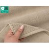 American Soft Linen Bath Rug, 17 in 24 in 100% Cotton Bath Mats Rugs for Bathroom, Non Slip Washable Shaggy Form Area Rugs, Beige Bath Rug
