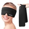 ATreebay Cooling Eye Mask, Reusable Gel Eye Mask for Sleep Cooling, Cold Eye Mask for Puffiness, Soothing Headache, Dark Circles, Soft Thick Gel Ice Mask for Long-Lasting Comfort, Black