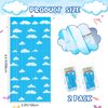 XunYee 5 Pack Blue Sky White Clouds Birthday Party Supplies, Clouds Theme Tinsel Foil Fringe Curtains Toy Party Supplies, Cartoon Story Backdrop for Baby Shower Birthday Party Decorations