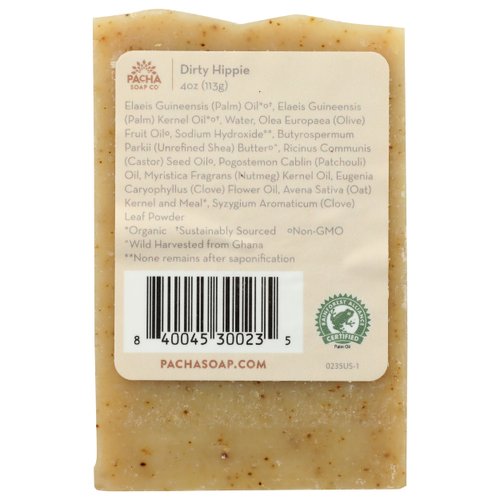 PACHA SOAP Dirty Hippie Bar Soap, 4 OZ