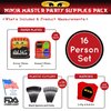 Ninja Master Party Supplies Packs (100 Pieces for 16 Guests) - Ninja Birthday Party, Ninja Party Supplies, Ninja Plates and Napkins, Ninja Themed Birthday, Spy Theme Party, Blue Orchards