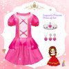 Princess Dress Up for Girl - Dress up Clothes for Toddler Girl, Princess Toys Christmas Birthday Gifts for 3 4 5 6 7 Little Girls