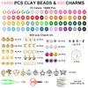 Redtwo 15000 Pcs Clay Beads Bracelet Making Kit, 3 Boxes 72 Colors Friendship Bracelet Kit Flat Polymer Heishi Beads for Jewelry Making, Crafts Gift for Girls Ages 6-12