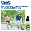 SONIC Super Oil Skate Bearing Lubricant, for Inline Skates, Roller Skates and Skateboards, 100% Synthetic Formula, 1/2 oz, Made in USA