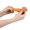 Squishy Stretchy Bulldog (2.5" to 6.5") Rubber Fidget Sensory Toy Filled with Sand. Great Stress Relief Dog Toy for Kids, Adults and Pets. (2 Bulldogs - Tan & Brown Color)