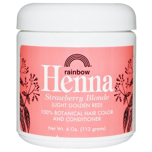 Rainbow Research, Henna, 100% Botanical Hair Color and Conditioner, Strawberry Blonde (Light Golden Red), 4 oz (113 g) - 2pc