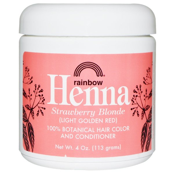 Rainbow Research, Henna, 100% Botanical Hair Color and Conditioner, Strawberry Blonde (Light Golden Red), 4 oz (113 g) - 2pc