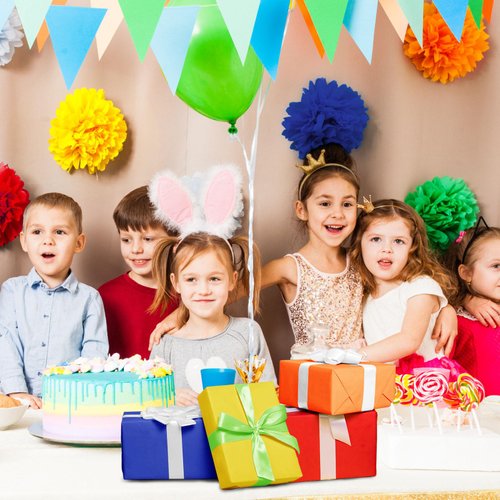 NEBURORA 120 Sheets Multicolor Tissue Wrapping Paper 10 Colors Tissue Paper Art Tissue Bulk for Birthday Holiday Presents Packaging Bouquet Wrapping Decoration