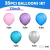 Pink Blue Purple Balloons, 12 Inchs Blue Pink Metallic Silver Cartoon Theme Balloons for Kids Birthday Hawaii Tropical Party Supplies Video Gaming Baby Shower Party Decorations