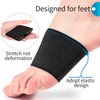 Geyoga 2 Pairs Compression Arch Support Sleeves, Sports Bandage Plantar Fasciitis Support Orthotics Foot Wrap for Flat Feet, Heel Spurs, Plantar Fasciitis Brace for Men and Women, Black