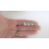 Small crystal circles metal alligator hair clip for fine thin hair