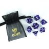 Purple RPG Dice - Full Polyhedral Set - Pearl Effect