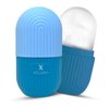 VELORA Silicone Ice Roller for Face and Eyes - Reusable Ice Mold for Puffiness Relief, Bright Skin, Fine Lines, Pores, Acne - Ice Face Roller (Blue)
