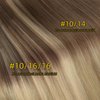 Full Shine Clip in Hair Extensions Human Hair Clip in Extensions Balayage Color 10 Golden Brown Fading to 16 Golden Blonde Highlight 16 Blonde Double Weft Invisible Clip in 12 Inch