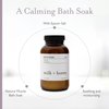 milk + honey Calming Bath Soak No. 8, Moisturizing Epsom Salt Bath Soak with Lavender and Eucalyptus Oils, Soothing and Relaxing Bath Soak, 10 oz