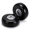 OwnMy 50 x 18mm Set of 4 Luggage Suitcase Replacement Wheels, Rubber Swivel Caster Wheels Bearings Repair Kits (Black)