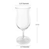 Lily's Home Unbreakable Plastic Hurricane Glasses. Stemmed Cocktail Glasses made of Shatterproof Plastic and Ideal for Pina Colada, Daiquiri and Iced Tea. Reusable, 14 oz. Each, Set of 4 (Clear)