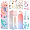 Gifts for Girls, Decorate Your Own Water Bottle Kits for Girls Age 4 5 6 7 8 9 10 12, Valentines Day Gifts for Kids Girls, Mermaid Water Bottle for Girl Arts and Crafts Gifts Toys for Girls Birthday