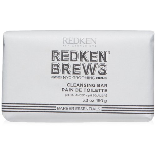Redken Brews Cleanse Bar For Men | Multi-Purpose Bar Soap For Face and Body | Moisturizing & Deodorizing | Clean & Fresh Scent | For All Men's Skin Types | 5.3 Oz