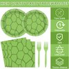 96Pcs Turtle Party Plates and Napkins Turtle Theme Birthday Party Supplies Disposable Turtle Party Paper Plates Green Sea Turtle Dessert Plates Tableware for 24 Guests Kids Teen Party Decorations