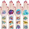 20 Sheets Sea Turtle Temporary Tattoos Stickers Ocean Themed Birthday Party Favors Decorations for Kids Girls Boys Gifts Classroom School Prizes Rewards