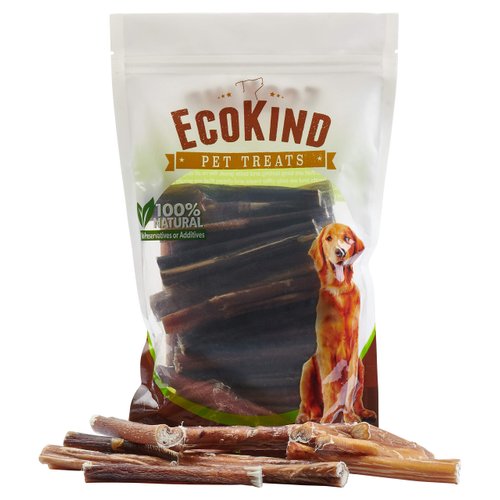 EcoKind Pet Treats All-Natural Premium 4 Inch Bully Sticks for Dogs | 16 Oz. Bag | Delicious Protein Rich Dog Chews