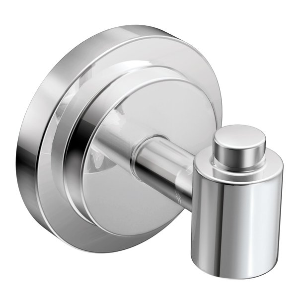 Moen DN0703CH Iso Inspirations Single Robe Hook, Chrome, 2.44" W X 2.44" H, 1 Count (Pack of 1)