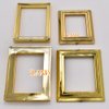 iLAND Miniature Dollhouse Accessories for Dollhouse Furniture on 1:12 Scale, Dollhouse Frames w/Printed Classic Paintings Set (4 Bright Golden Frames & Pictures)