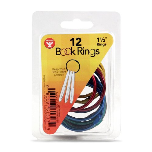 Hygloss Products, Inc 61313 Hygloss Products Book Rings, 1 1/2 inch, Assorted Colors