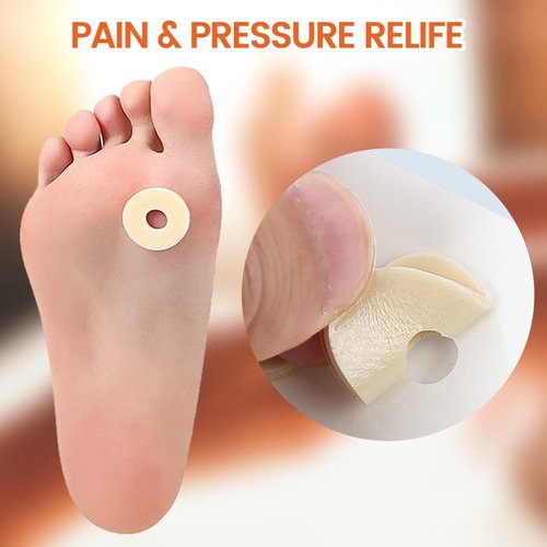 60 Pieces Corn Cushions, Soft Latex Foam Self Adhesive Callus Pads Corn Pad Anti Friction Reduce Foot and Heel Pain, 4 Models (60 Pieces)