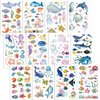Qpout Ocean Animals Temporary Tattoos for Kids, Sea Life Fake Tattoos for Kids Party Favors, Dolphin Shark Octopus Fish Starfish Tattoo Stickers, Baby Shower Boys Girls Birthday Gifts Bags Filler