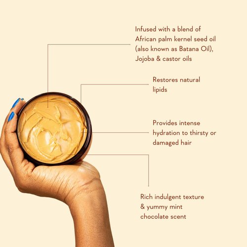 Olori Happy Hair Hydrating Mask for Hair Repair - Dry, Damaged & Color-Treated Hair - Deep Conditioning Hair Masque to Strengthen & Moisturize - 12 oz Jar