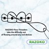 RAZOKO Floss Threaders | Dental Floss Threaders for Braces, Bridges, and Implants |210PCS (Pack of 3)
