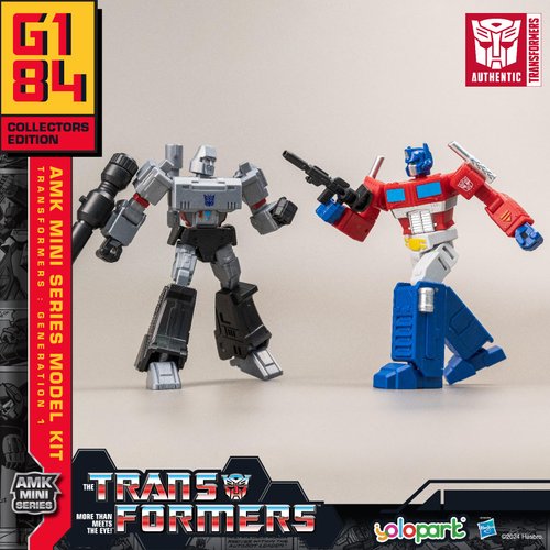 YOLOPARK Optimus Prime and Megatron Transformer Toy 2-Pack, AMK Mini Series Transformers G1 Action Figures,4.72 Inch Highly Articulated Autobot and Decepticon Easter Toys for Kids Age 8+,No Converting