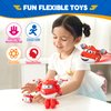 Super Wings - 5" Transforming 2-Pack Supercharged Jett & Super Pet Jett Airplane Toys | New from Season 5 | Airplane to Robot | Preschool Birthday Gifts for 3 4 5 Year Old Kids | with Light Effect