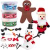JOYIN Christmas Build Your Snowman, Santa Claus and Gingerbread Man Craft Kit, 3 Packs Christmas Craft Kit for Arts and Craft Activities, Xmas DIY Gift, Stocking Stuffers for Kids Party Favor