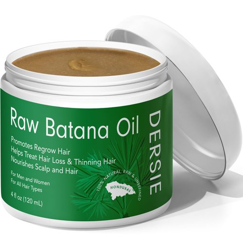 Raw Batana Oil for Hair Growth: Unrefined Solid Batana Oil Sourced from Honduras - 100% Pure &amp; Or...