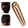 3- Prong Hair Fork Chinese Hair Sticks Wooden Hair Stick Wooden Hair Forks Hair Accessories for Women U Shape Barrette Womens Hair Clips