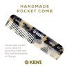 Kent OT TW 4.5" Fine Tooth Comb and Wide Tooth Comb Pocket Comb - Handmade Hair Comb for Men for Hair Combs, Beard Comb and Mustache Comb - Combs for Women and Kids, Saw Cut and Hand Polished