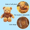 BSVOME 11.8 inches Teddy Bear Stuffed Animals Soft Plush Cute Teddy Bear with Hoodie Doll for Boys Girls (Red)
