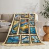 Fishing Blanket Fish Throw Blanket Cozy Plush Fleece Flannel Fishing Lover Gifts Blankets for Girls Boys Women Men 50"X40"