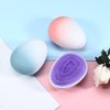 VOCOSTE Hair Brush, Travel Portable Hair Brush, Detangling Hair Brush, Mini Egg Shape Massage Hair Brush for Women, Gradient Blue