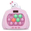 Quick Push Pop Game Fidget Toys for Kids Adults, 12 Game Modes Upgraded Light Up Fast Push Bubble Handheld Game, Stress Relief Toy Party Favors Toy, Christmas Birthday Gifts for 3-12 (Rabbit)