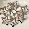20 PCS 1.22" Star Hair Accessories - Non-Slip Metal Snap Clips and Barrettes for Girls & Women, Y2K Style
