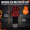 Pro-Series BBQ Gloves - Heat Resistant Grill, Grilling, and Oven Gloves for Culinary Experts - Extreme Fireproof Protection, Silicone Grip, Extra Long Mitts - Indoor & Outdoor - with Protective case