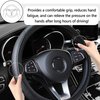 Leather Steering Wheel Cover,Anti Slip Car Steering Wheel Cover for Car Decorations & Steering Wheel Protections,Universal 15Inch Wheel Cover Car Interior Accessories for Men & Women (Black)