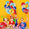 Suilung Carnival Theme Party Balloons, 60 Count, 12 inch Diameter, Blue & Red, Latex, Animal Design, for Birthday & Baby Shower, Children & Parents
