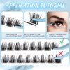 Lash Clusters 84 Pcs Cluster Lashes Eyelash Clusters DIY Cluster Eyelash Extensions Individual Lashes Soft and Comfortable (Windy,D-8-16mix)